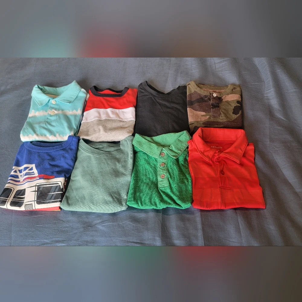 Kids Tees And Polos, Assorted Colors & Brands, XS (4-5)